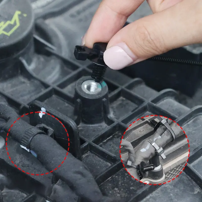 Nylon Cable Tie Buckle Automotive Wiring Harness Base Fix Car Fender Trunk Engine Guard Panel Wire Management Secure