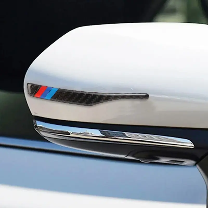 Universal Carbon Fiber Car Side Mirror Guard Anti-Collision Strip Reflective Protection Trim Scratch Proof Accessories