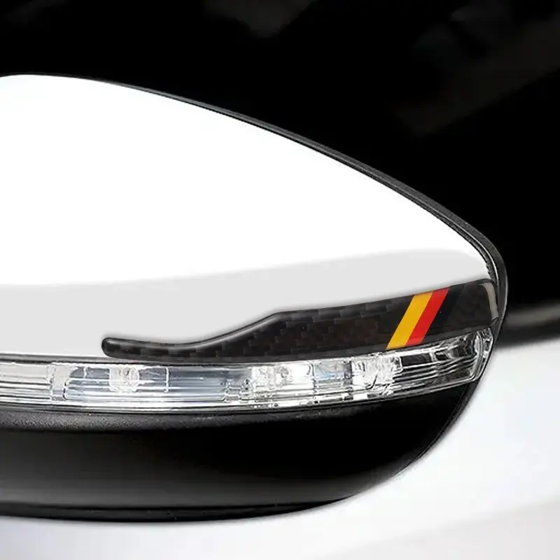 Universal Carbon Fiber Car Side Mirror Guard Anti-Collision Strip Reflective Protection Trim Scratch Proof Accessories