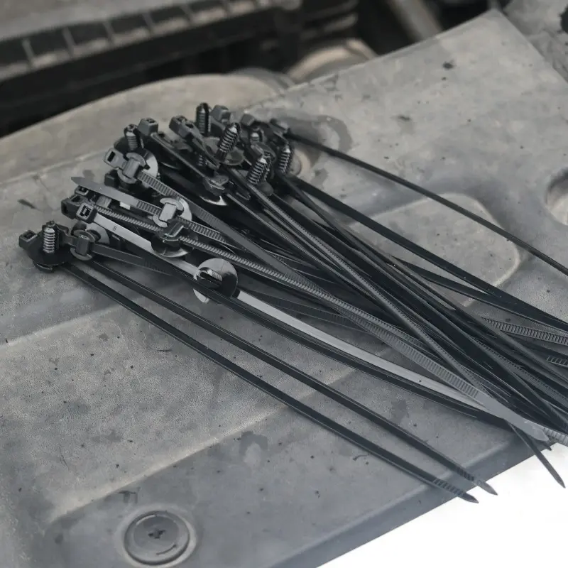 Nylon Cable Tie Buckle Automotive Wiring Harness Base Fix Car Fender Trunk Engine Guard Panel Wire Management Secure