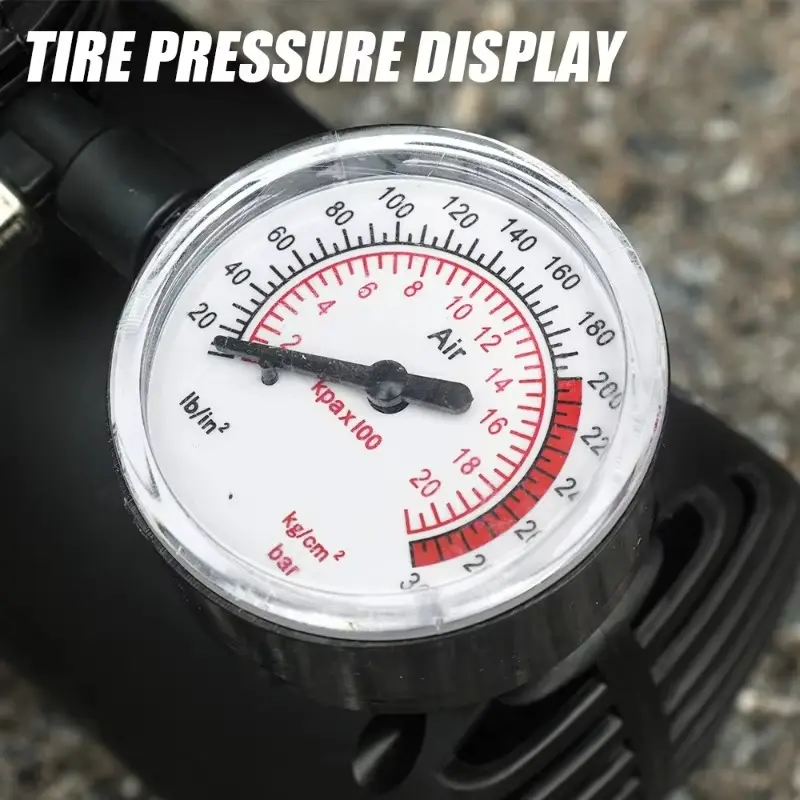 12V 300PSI Electric Inflator Mini Air Compressor Car Electric Tire Air Inflator Pump Electric Air Pump with Pressure Check Gauge