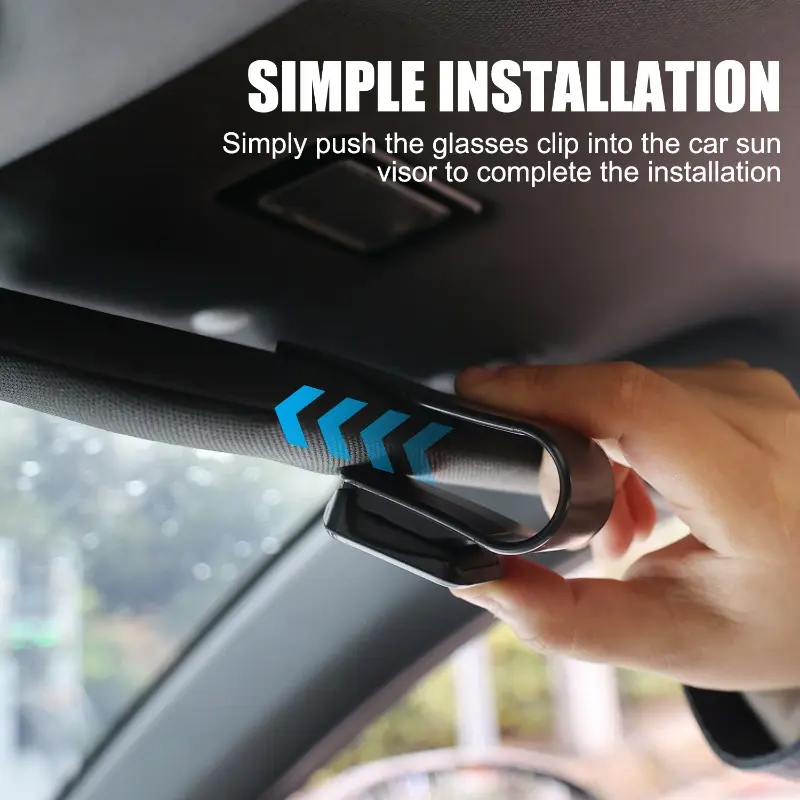 Universal Car Sunglasses Holder Hanger Clip Interior Storage Card Ticket Holders Auto Sun Visor Glasses Decoration Accessories