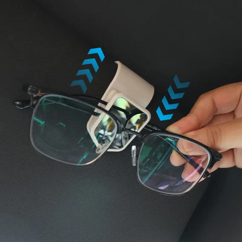 Universal Car Sunglasses Holder Hanger Clip Interior Storage Card Ticket Holders Auto Sun Visor Glasses Decoration Accessories