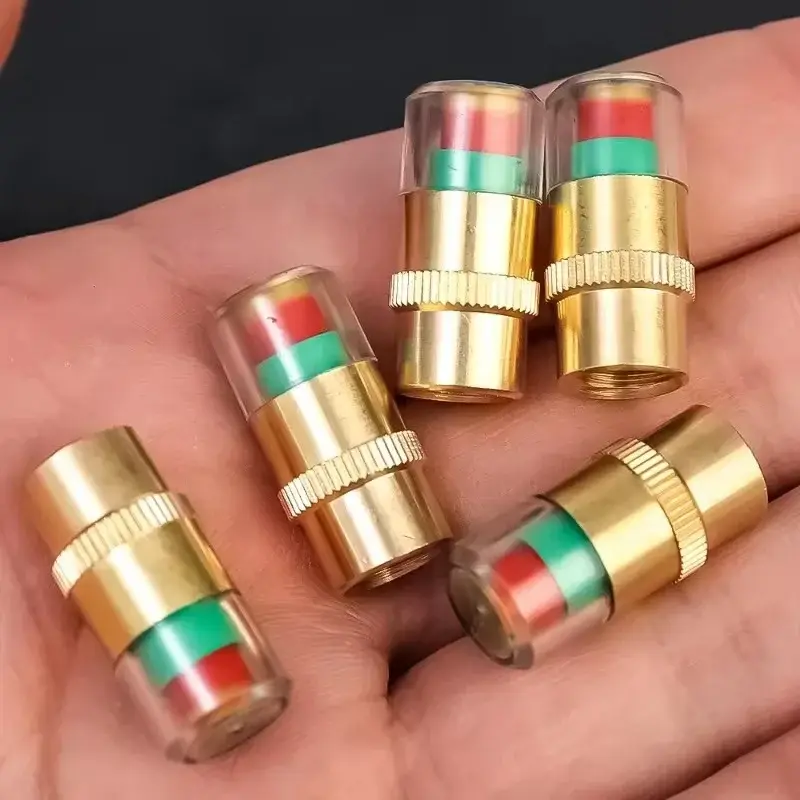 8/1pcs Car Tire Pressure Indicator Tire Pressure Gauge Indicator Alert Monitoring Valve Cap Sensor External Valve Detection