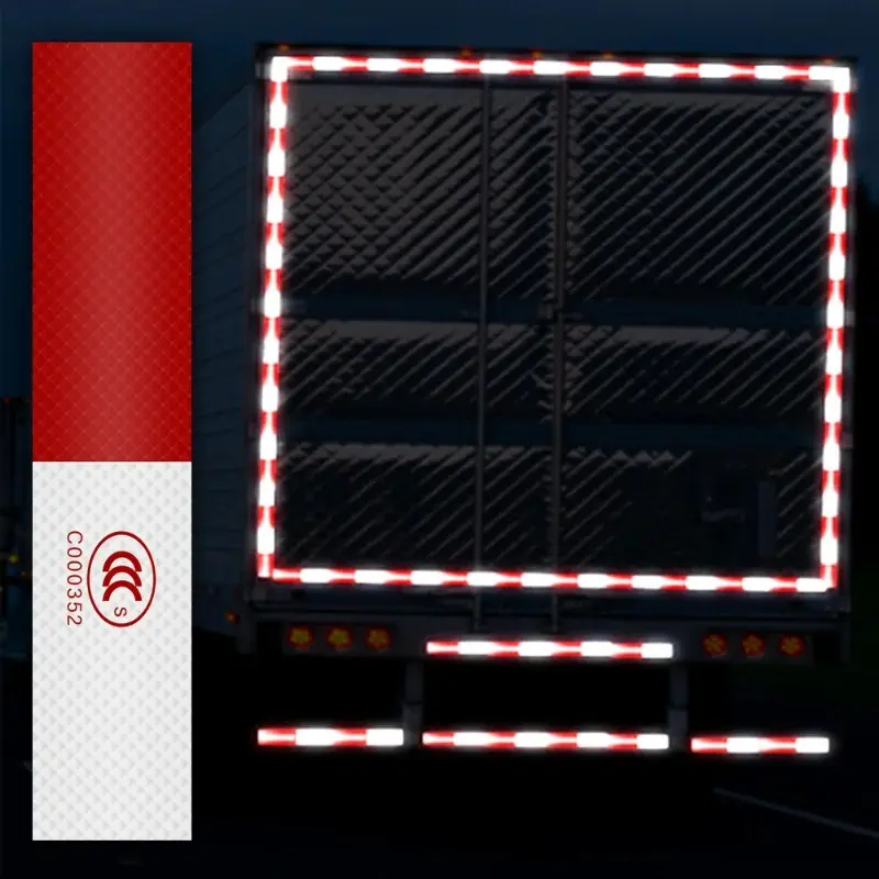 Car Truck Reflective Stickers Safety Mark Warning Tape Warning Night Light Sticker for Car Pickup Truck Lorry