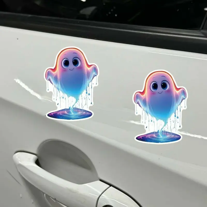 Cute Halloween Ghost Car Stickers Waterproof PVC Decals for Auto Window Body Decor Spooky Cute Decorations 2025