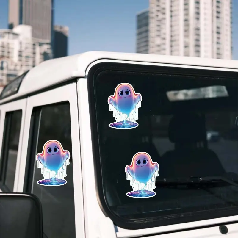 Cute Halloween Ghost Car Stickers Waterproof PVC Decals for Auto Window Body Decor Spooky Cute Decorations 2025
