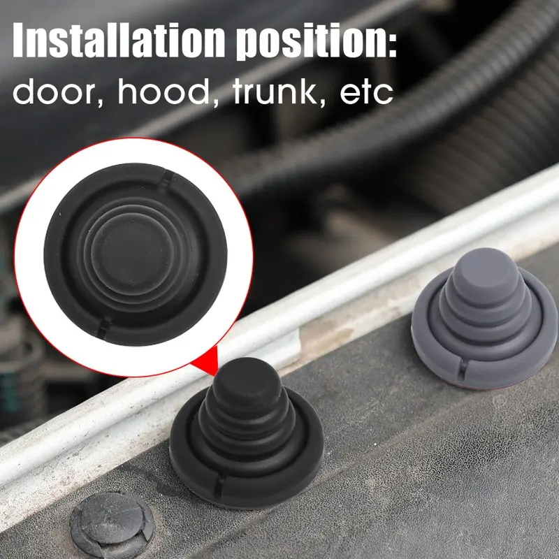 Car Door Anti-collision Silicone Pad Self-adhesive Sticker Door Closing Soundproof Silent Buffer Gasket Car Accessories