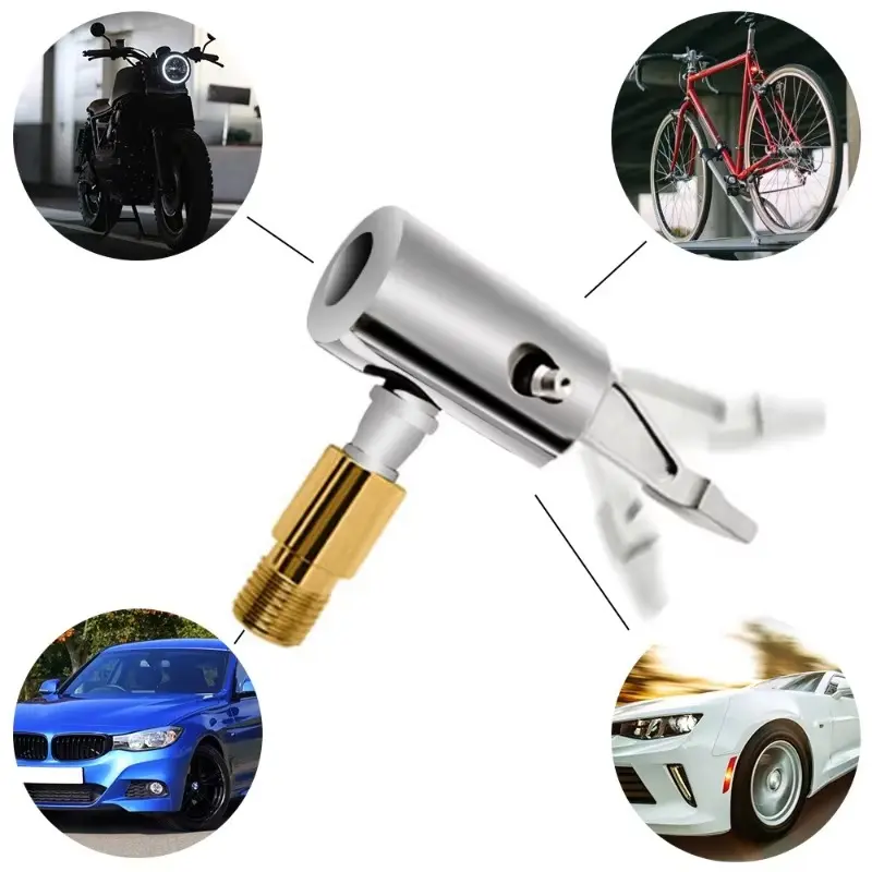 Car Tire Nozzle Clamp Portable Inflatable Pump Connector for Tyre Air Chuck Compressor Hose Repair Valve Adapter Clip
