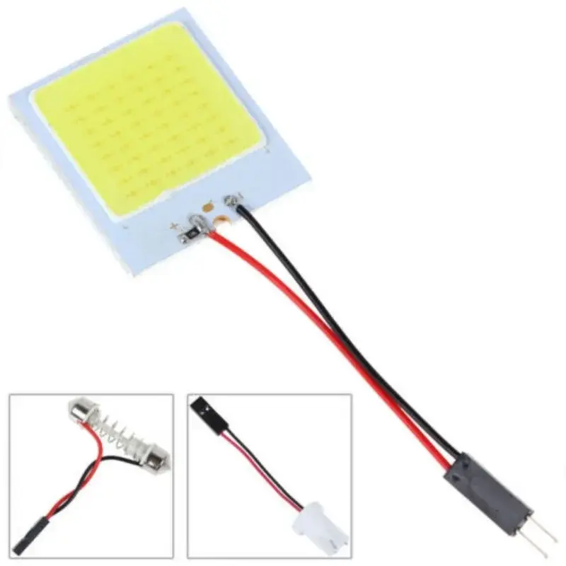 10-1pcs T10 Car Led Cob 48SMD White Parking Bulb Auto Interior Wedge Reading Lamp Door Dome Festoon License Plate Light