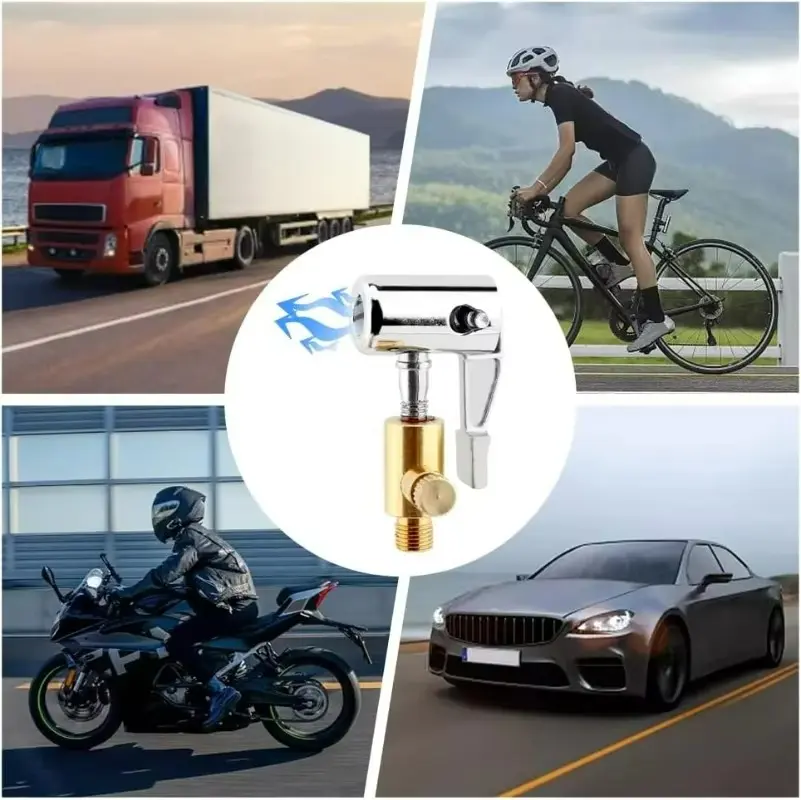 Car Tire Nozzle Clamp Portable Inflatable Pump Connector for Tyre Air Chuck Compressor Hose Repair Valve Adapter Clip