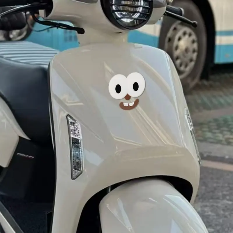 Cute Motorcycle Helmet Decoration for Motocross Full Face Off Road Helmet Sticker DIY Big-Eyed Smile DIY Decor