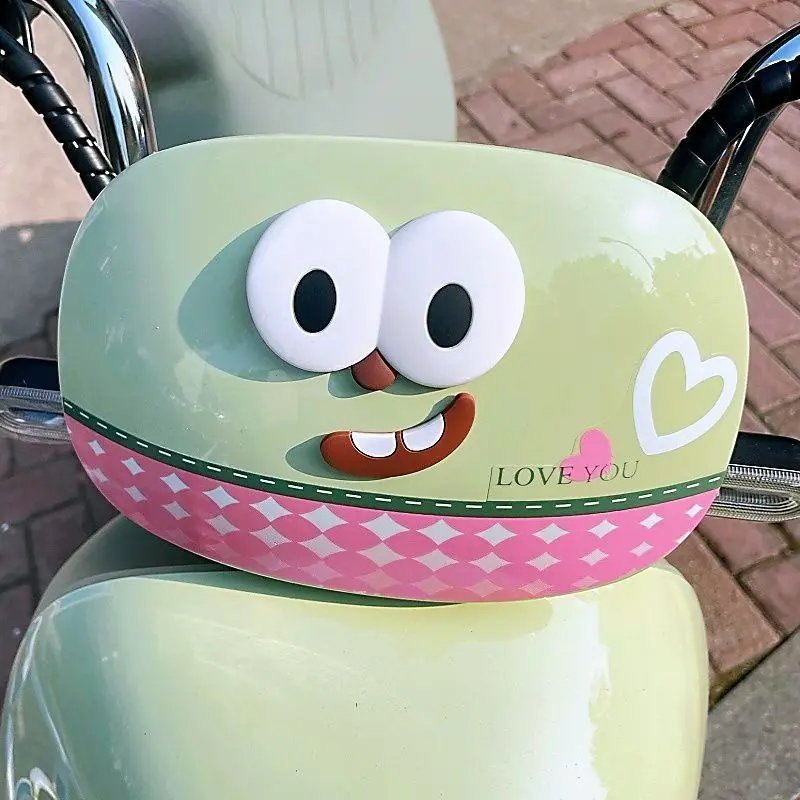 Cute Motorcycle Helmet Decoration for Motocross Full Face Off Road Helmet Sticker DIY Big-Eyed Smile DIY Decor