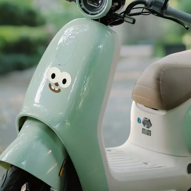 Cute Motorcycle Helmet Decoration for Motocross Full Face Off Road Helmet Sticker DIY Big-Eyed Smile DIY Decor