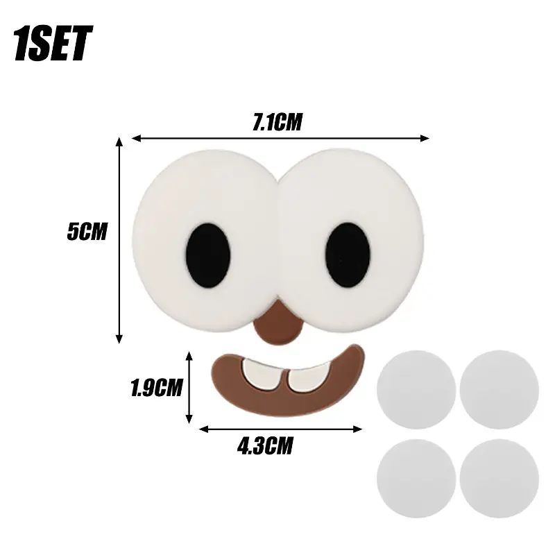 Cute Motorcycle Helmet Decoration for Motocross Full Face Off Road Helmet Sticker DIY Big-Eyed Smile DIY Decor