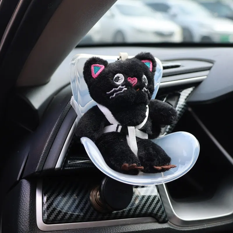 Doll Car Safety Seat Cartoon Air Conditioning Vent Aromatherapy Clip Plush Doll Decoration Ornament