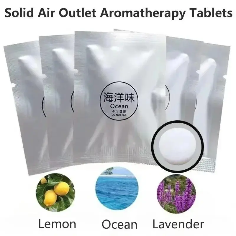 Car Air Freshener Solid Perfume Tablets Air Vent Perfume Refill Fragrances Car Interior Perfume Diffuser Tablet Accessories