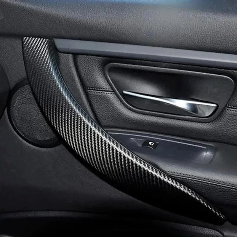 3D Carbon Fiber Sticker Car Door Sill Side Anti-stepping Bumper Mirror Anti Scratch Protection Tape Decor Protector Stickers