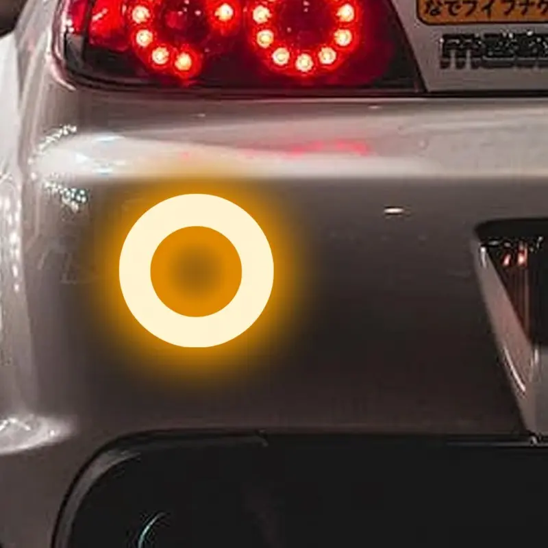 2pcs Car Reflective Sticker Aoto Rear Bumper Stickers Safety Anti-Scratch Sticker Exterior Accessories Reflective Strips