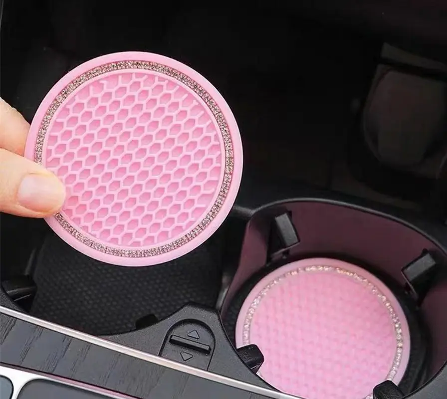 Car Coaster Water Cup Bottle Holder Anti-slip Pad Mat Silica Gel for Interior Decoration Car Styling Accessories