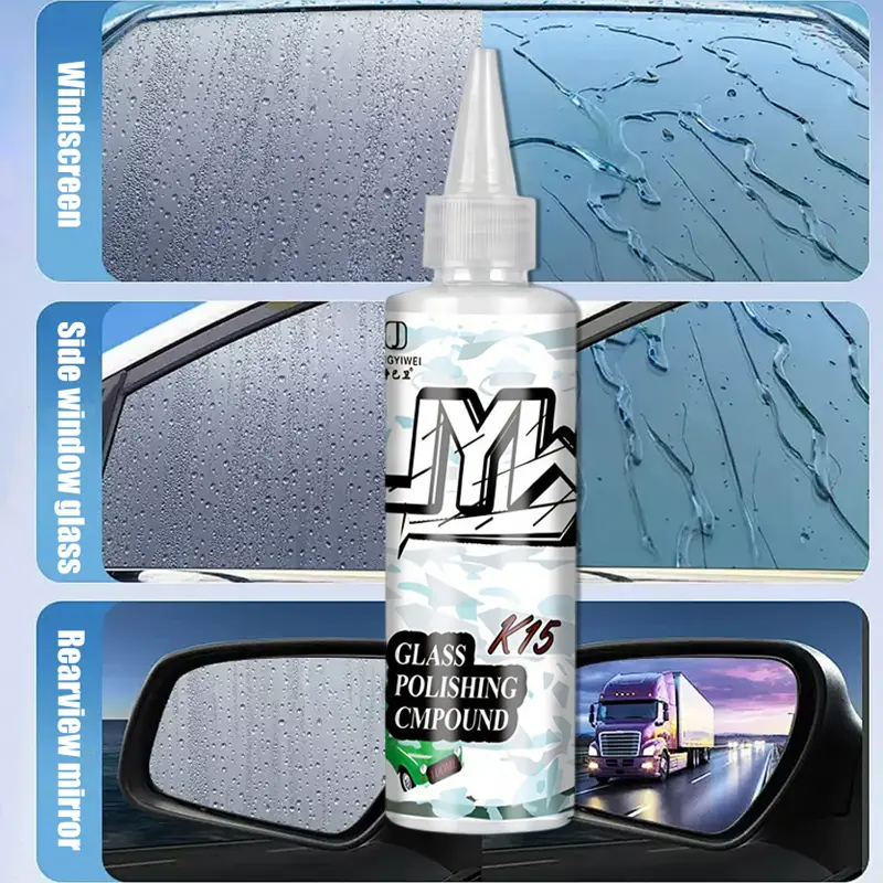 Glass Polishing Agent Car Windshield Oil Film Remover Deep Cleaner Compound Clear Window Auto Detailing Tools
