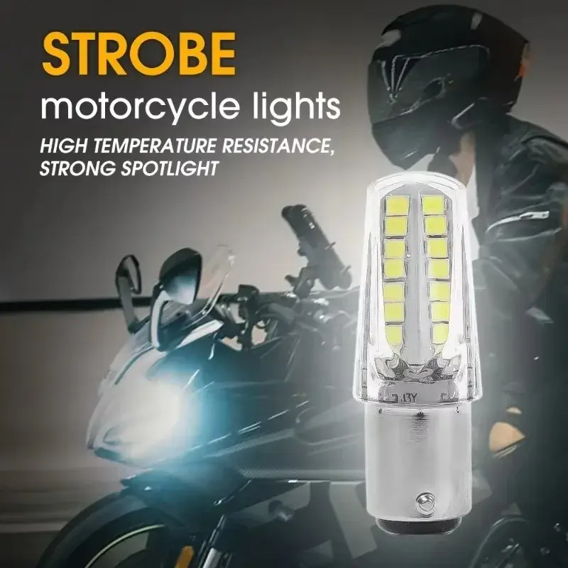 1157 BAY15D LED Flashing Brake Light Motorcycle Strobe Warning Taillights 32 SMD High Light DRL Reverse Parking Signal Lamp
