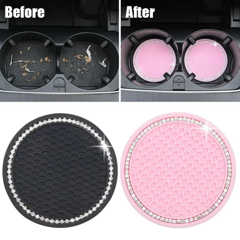 Car Coaster Water Cup Bottle Holder Anti-slip Pad Mat Silica Gel for Interior Decoration Car Styling Accessories