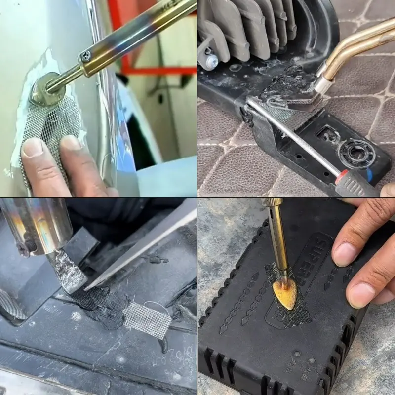 Repair Mesh Glue Stick Set car Bumper Stainless Steel Repair Net Plastic Crack Repair Mesh Net for Body Vents Welding Tools