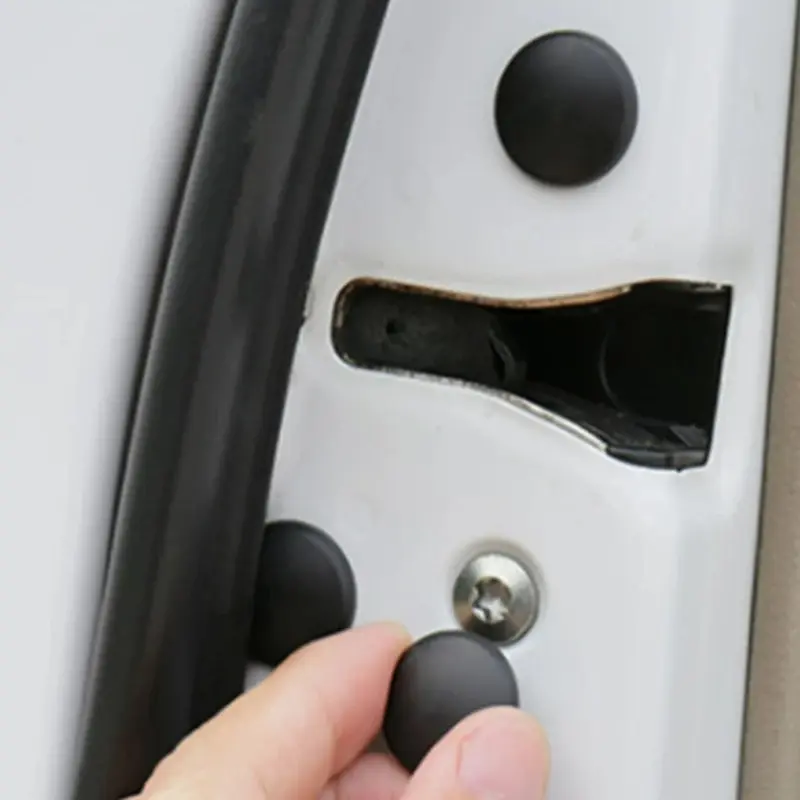 12Pcs Car Door Lock Screw Protector Cover for Nissan Qashqai J11 J10 Xtrail T30 T31 T32 Juke Murano Versa Sentra Altima Stickers