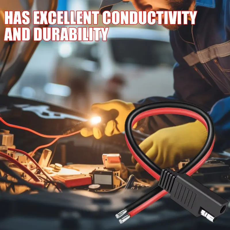 SAE Connector Extension Cable SAE Quick Connector Disconnect Plug Power Automotive Extension Cable Solar Panel Cable Wire