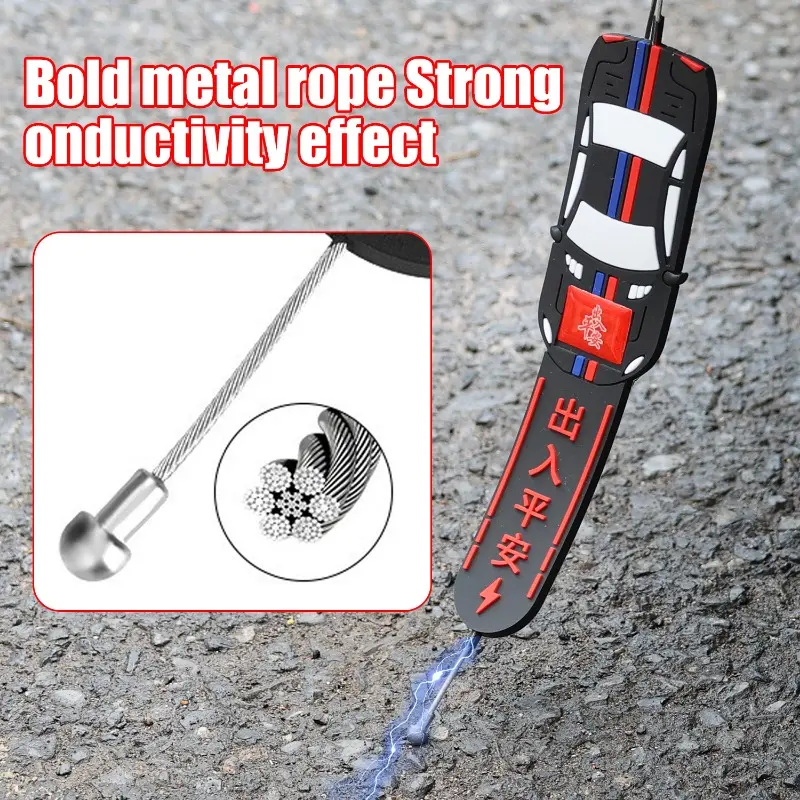 Auto Car Anti-Static Earth Ground Wire Belt Anti-Static Flex Strip Wear-resistant Static Automobile Vehicle Safe Driving Supplie