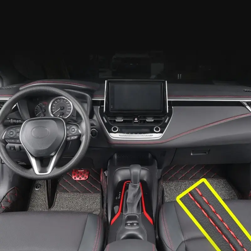 Car Interior Moulding Trim Self-adhesive Dashboard Leather Decorative Line Red Blue DIY Braid Strip Universal Sticker Decor
