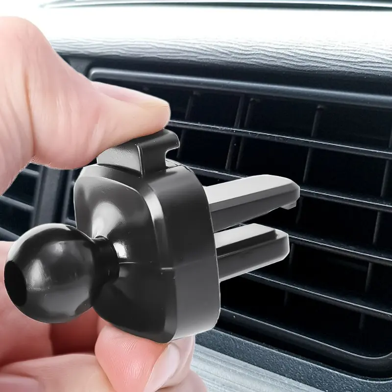 One-Press Auto Vent Clip Mount 17mm Swivel Ball Head Universal Car Phone Holder Adjustable Dashboard Stand Accessory