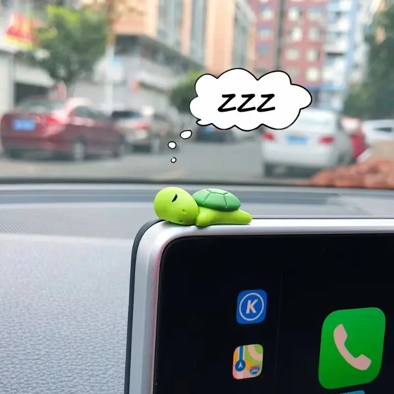Cute Car Ornaments Car Center Console Display Screen Car Interior Decorations Little Turtle Cute Pendant Doll Girl Pendant Decor