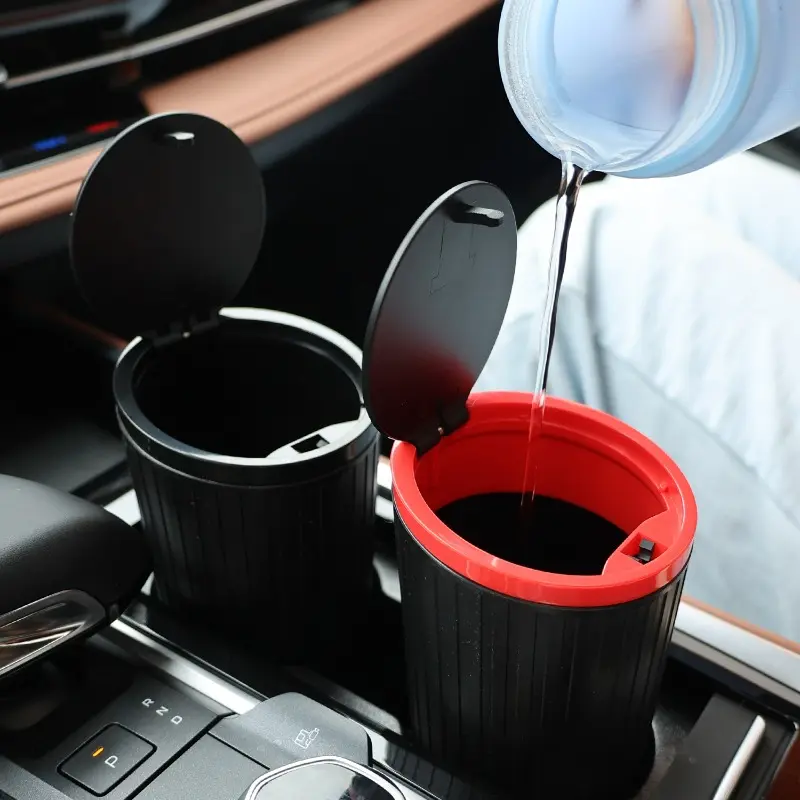 Universal Car Trash Bin Can Mini Auto Dust Organizer Car Interior Rubbish Bag Garbage Container Storage Box Bucket Auto Accessor