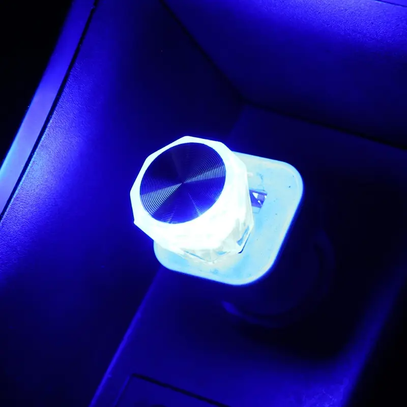 Car Mini USB LED Portable Light Plug Play Ambient Light Decorative Atmosphere Lamps for Interior Environmentled Lights Decor