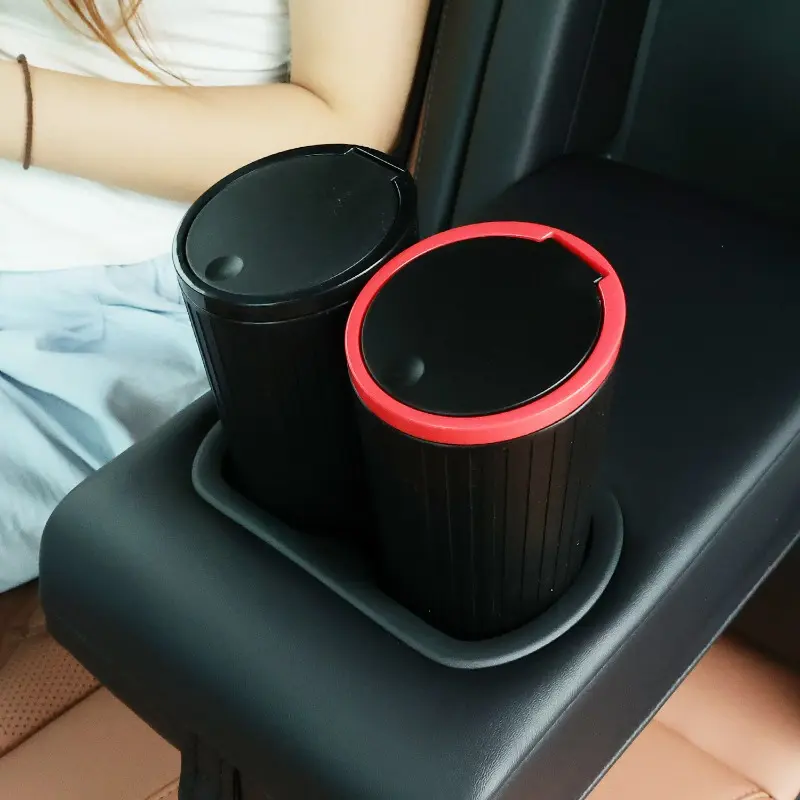 Universal Car Trash Bin Can Mini Auto Dust Organizer Car Interior Rubbish Bag Garbage Container Storage Box Bucket Auto Accessor