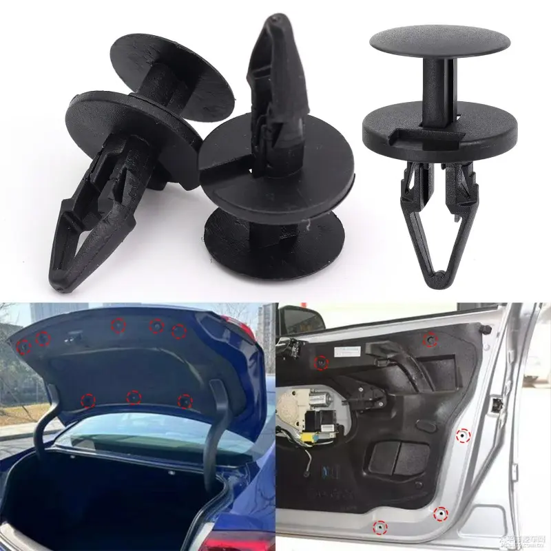 Car Mudguard Buckle Push Push Rivet Auto Clips Plastic Rivets for Ford Wheel Arch Linings Bumpers Clip Plastic Trim Clips