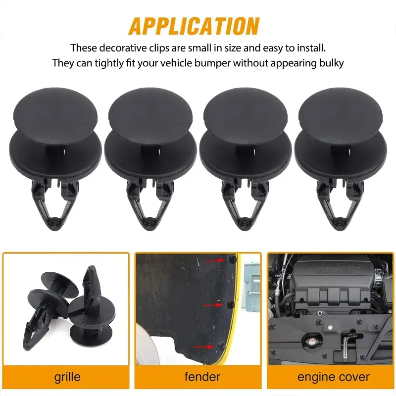 Car Mudguard Buckle Push Push Rivet Auto Clips Plastic Rivets for Ford Wheel Arch Linings Bumpers Clip Plastic Trim Clips