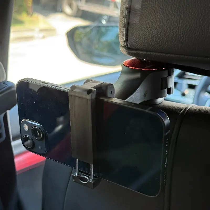 Multi-functional 2 in 1 Car Hook Hidden Multifunctional Rear Headrest Hook Car Rear Phone Holder Lock Type Mobile Phone Holder