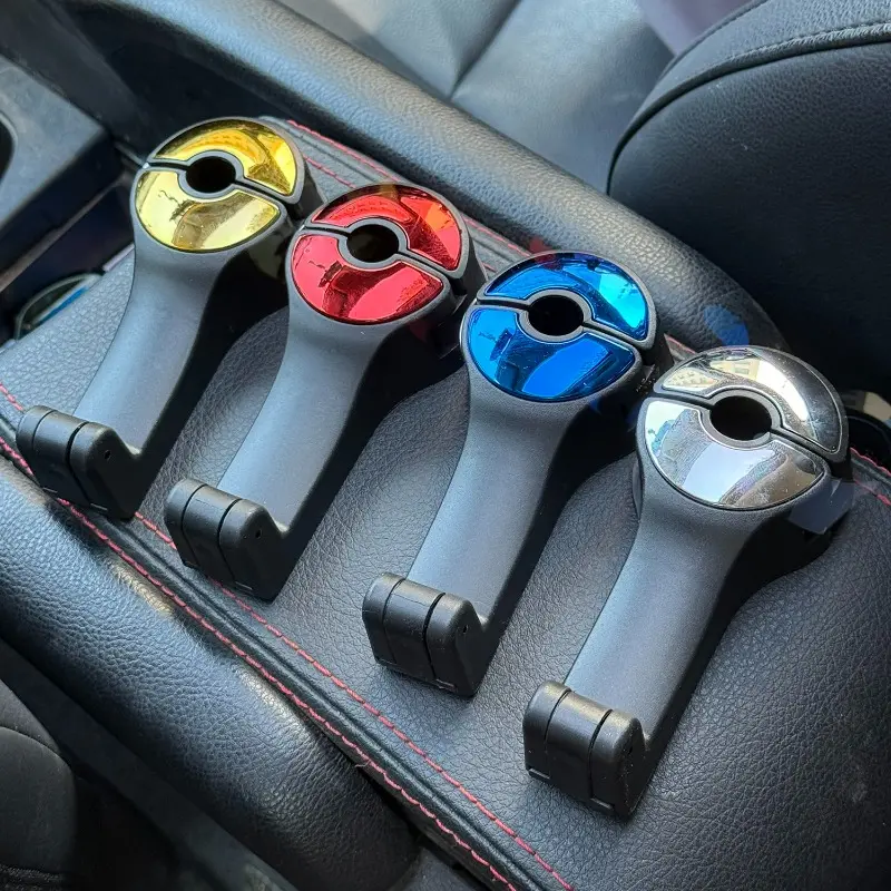 Multi-functional 2 in 1 Car Hook Hidden Multifunctional Rear Headrest Hook Car Rear Phone Holder Lock Type Mobile Phone Holder