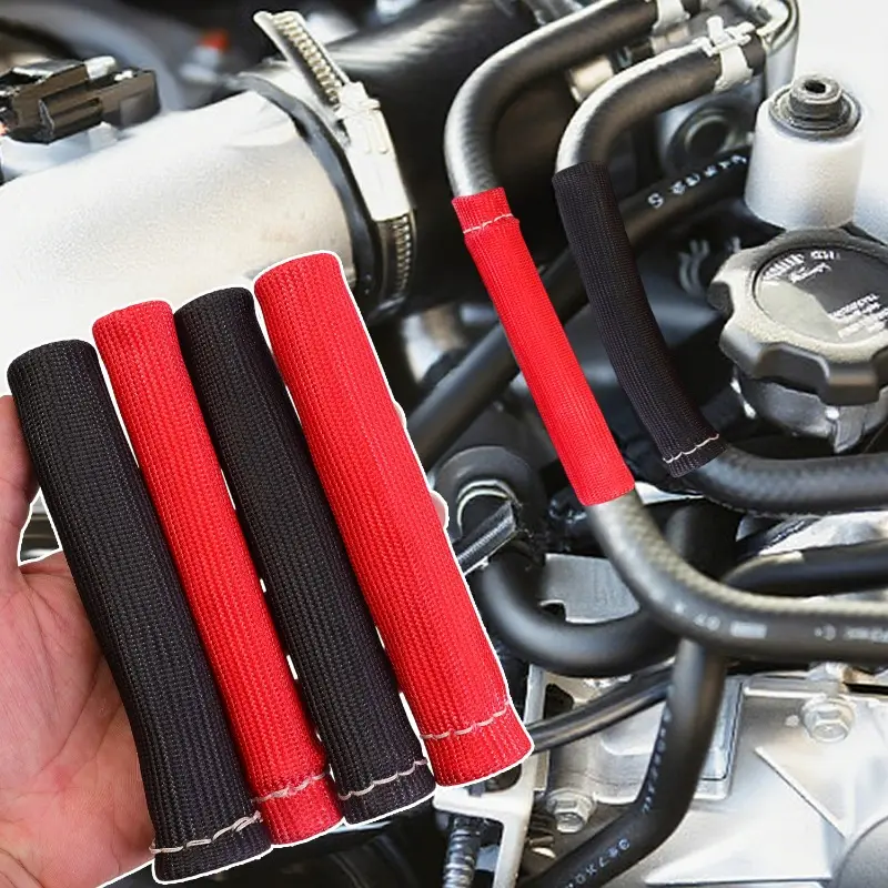 Car Sleeve Heat Shield Cover 2500 Degree Spark Plug Wire Boots Protector Spark Plug Cable Heat Insulation Wrap Titanium Fiber
