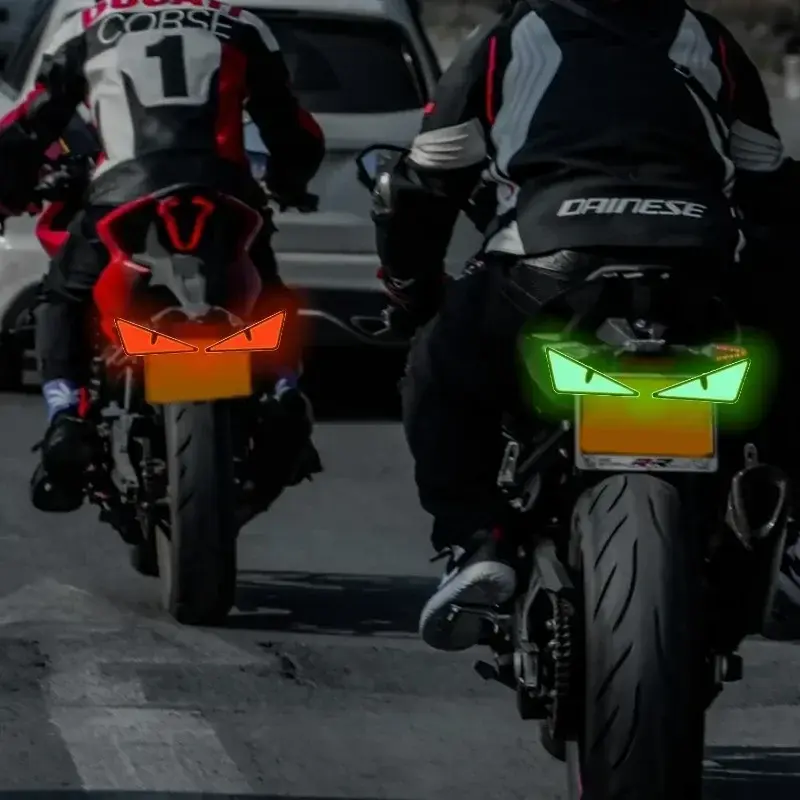Universal Motorcycle LED Devil'Eyes Lights Demon Eyes Headlight Motorcycle Mini Projector Lens Lamp Car Decoration Lights