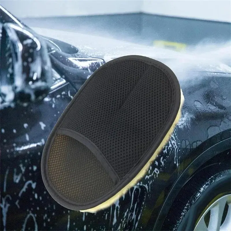 Super Soft Microfiber Wool Car Wash Gloves Mitts Scratch Free Cleaning Polishing Cloth for Auto Detailing Care Accessories