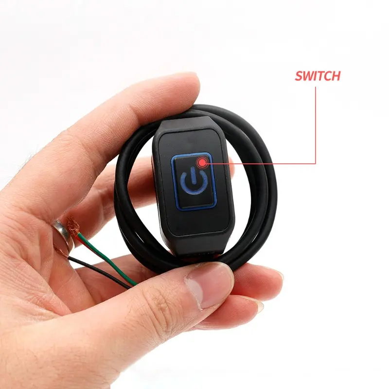 Motorcycle Switches Headlight Horn Control Handlebar Mount ON OFF Motorcross Modified Switch Waterproof Buttton with LED Light