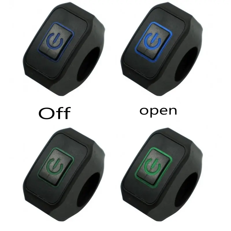 Motorcycle Switches Headlight Horn Control Handlebar Mount ON OFF Motorcross Modified Switch Waterproof Buttton with LED Light