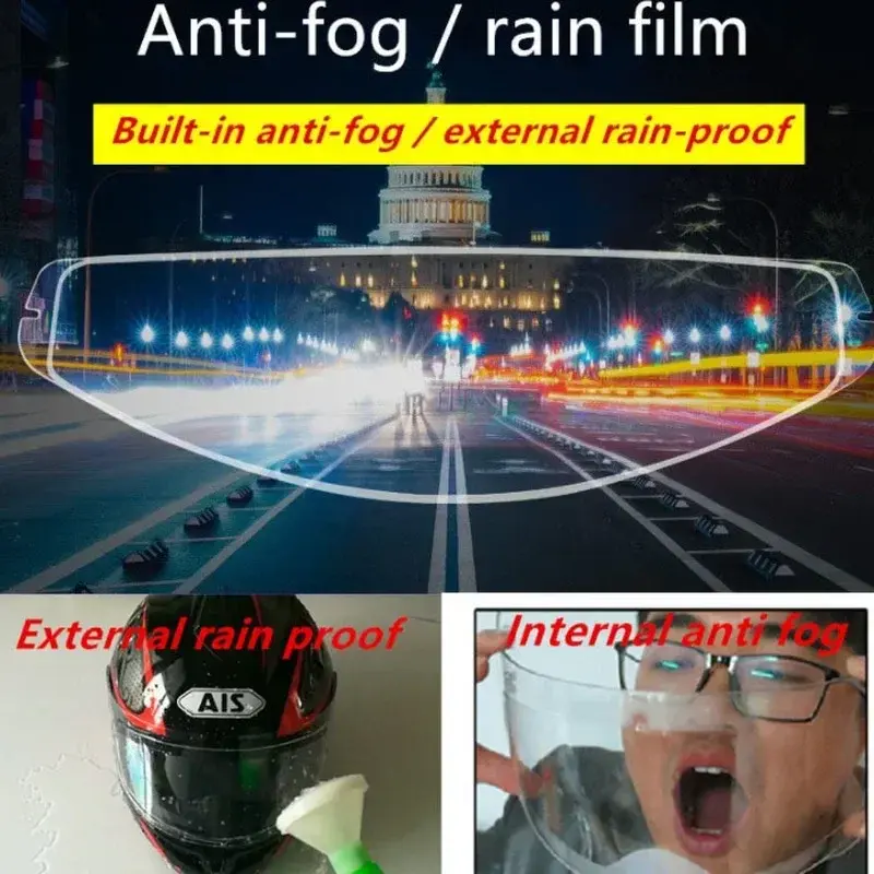 Motorcycle Helmet Clear Anti-Fog Rainproof Film Helmet Lens Nano Coating Sticker Moto Safety Driving Helmet Accessories