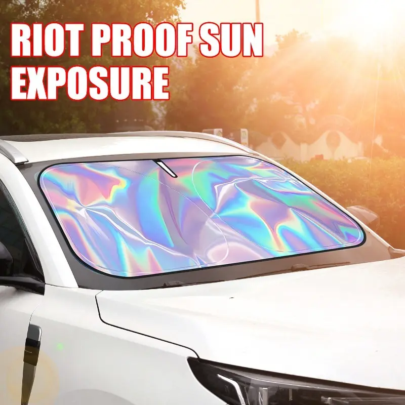 Car Front Window Sunshade Cover Laser Sun Shade Windshield Visor Windscreen Fold Auto UV Protection Curtain Styling Accessories