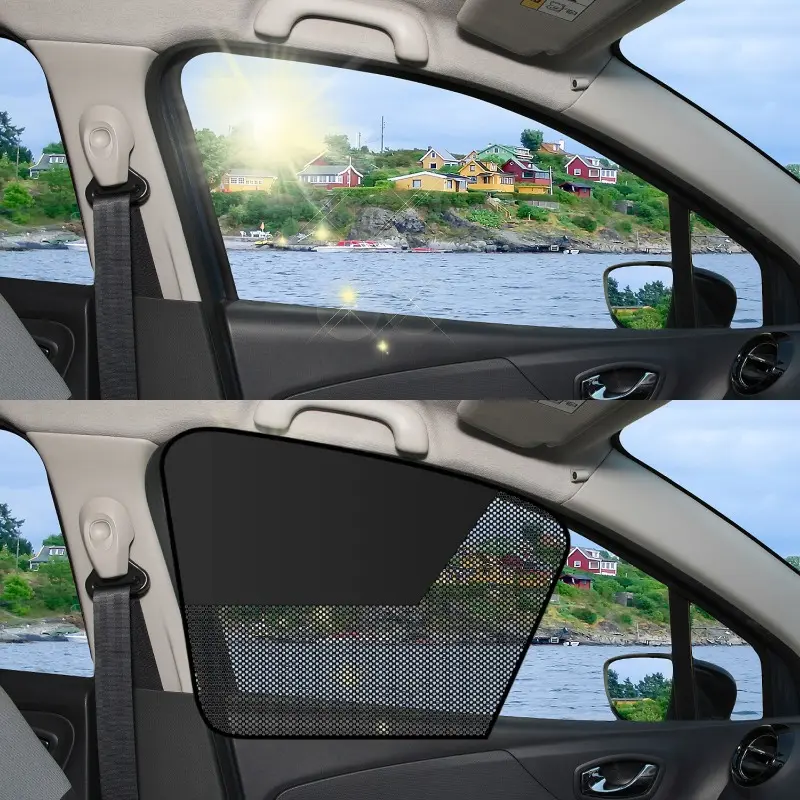 Magnetic Car Window Shades Universal Duplex Car Priavcy Curtains Summer Protective Window Shade for Car Camping Napping Sleeping