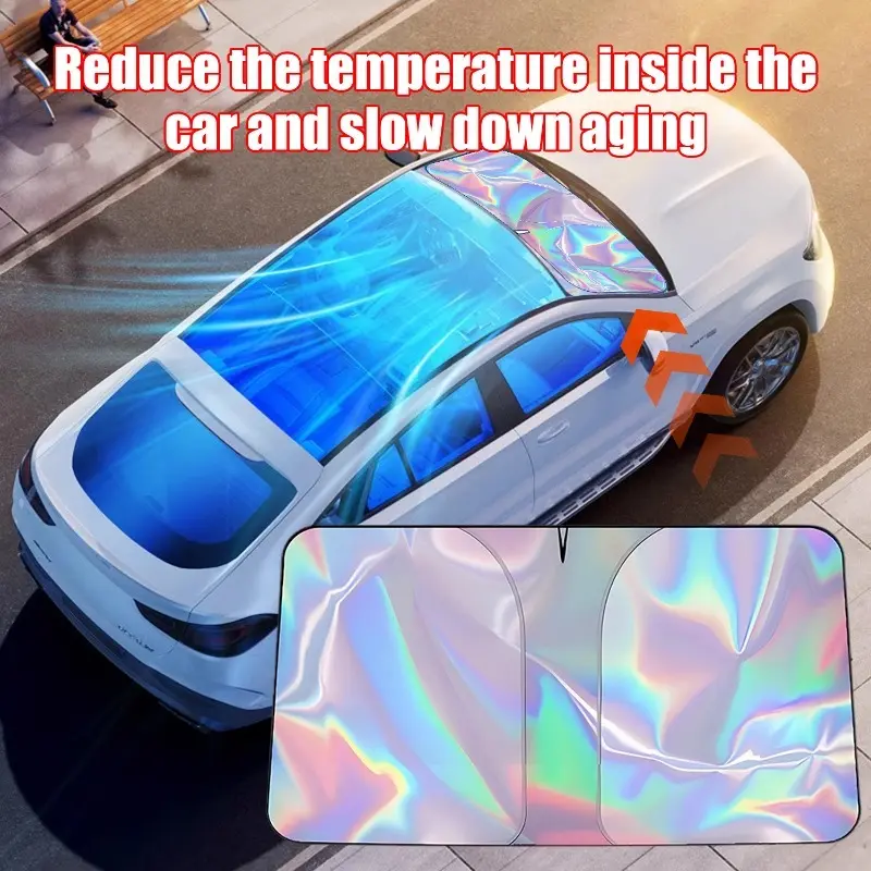 Car Front Window Sunshade Cover Laser Sun Shade Windshield Visor Windscreen Fold Auto UV Protection Curtain Styling Accessories